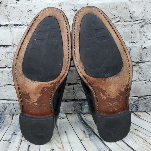 Florsheim Lexington Loafers Men’s 10 Black Leather Kiltie Tassel Dress Shoes - Picture 7 of 8